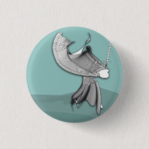 Chapa Redonda De 2,5 Cm Samurai digital