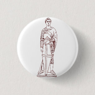 Chapa Redonda De 2,5 Cm San Jorge de Donatello - Escultura del Renacimient
