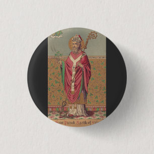 Chapa Redonda De 2,5 Cm San Patricio de Irlanda Arte Céltico Sagrado