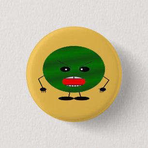 Chapa Redonda De 2,5 Cm sandía enojada