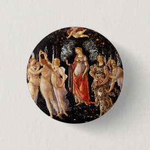 Chapa Redonda De 2,5 Cm Sandro Botticelli Primavera Bella Artes