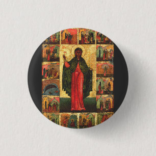 Chapa Redonda De 2,5 Cm Santa Anastasia la Libertadora Arte Bizantino