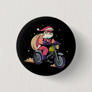 Chapa Redonda De 2,5 Cm Santa Claus travieso