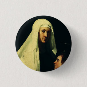 Chapa Redonda De 2,5 Cm Santa Francisca de Roma por Giovanni Antonio Galli