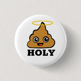 Chapa Redonda De 2,5 Cm Santo Poop
