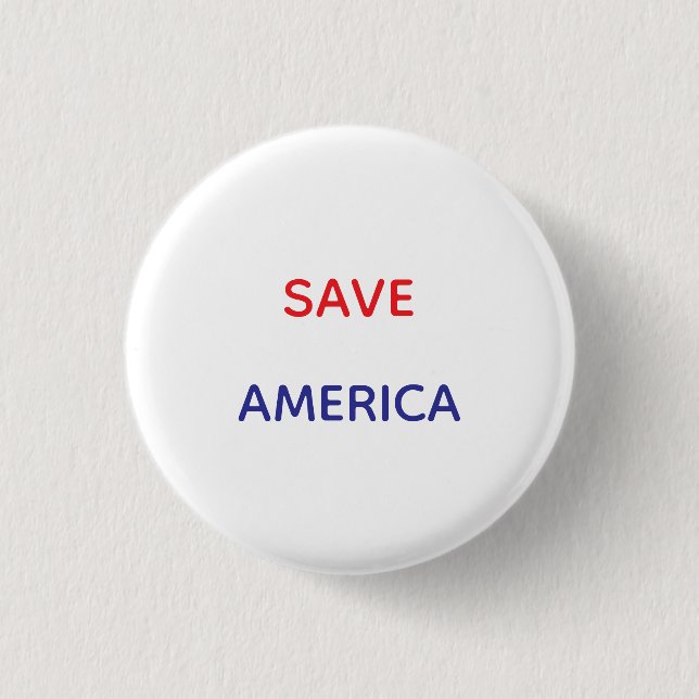 Chapa Redonda De 2,5 Cm SAVE AMERICA SMALL ROUND buttons (Anverso)