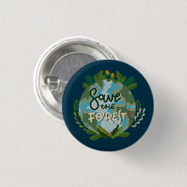 Chapa Redonda De 2,5 Cm Save the Forest