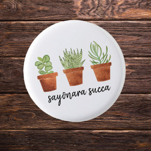 Chapa Redonda De 2,5 Cm Sayonara Succa Succulent