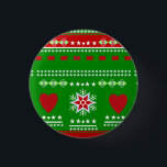 Chapa Redonda De 2,5 Cm Scandinavien Winter<br><div class="desc">snow,  snowflake,  stars green, , scandinavia pattern , winter motiv,  swedish costumes pattern , old norwegian pattern , christmas motif , traditional scandinavian pattern, Scandinavian Winter, </div>