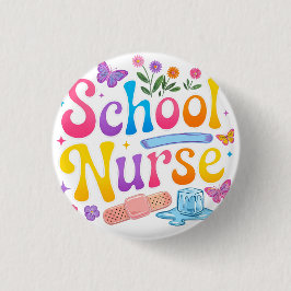 Chapa Redonda De 2,5 Cm School Nurse Button