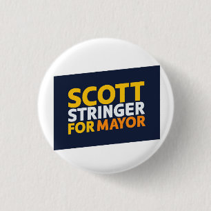 Chapa Redonda De 2,5 Cm Scott Stringer para alcalde
