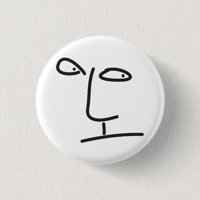 Chapa Redonda De 2,5 Cm scribbbleface (Anverso)