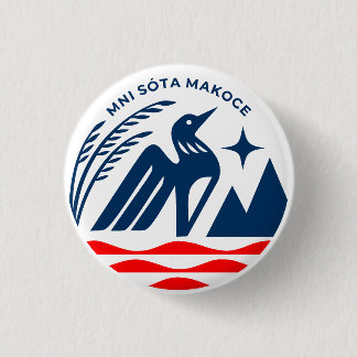 Chapa Redonda De 2,5 Cm Sello de Estado Patriótico de Minnesota