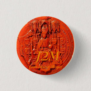 Chapa Redonda De 2,5 Cm sello mediaval, J2M, Jean-Marie Moyer