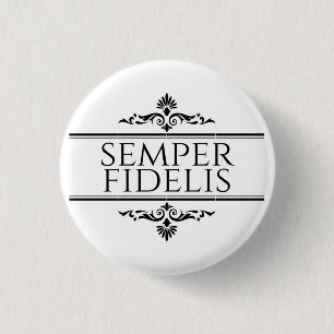 Chapa Redonda De 2,5 Cm Semper Fidelis