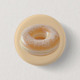 Chapa Redonda De 2,5 Cm Sencillo Donut Azucarado Clásico