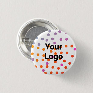 Chapa Redonda De 2,5 Cm Sencillo logo de personalizado minimalista elegant