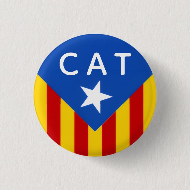 Chapa Redonda De 2,5 Cm Senyera Estelada (Anverso)