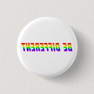Chapa Redonda De 2,5 Cm Ser diferente   Orgullo LGBTQ+