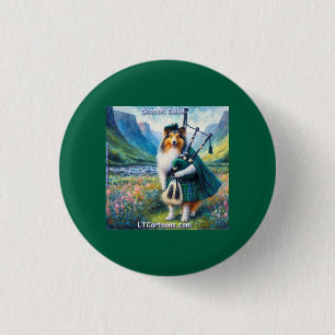 Chapa Redonda De 2,5 Cm Serenata de Collie Escocés – Gaitas y Caprichos de
