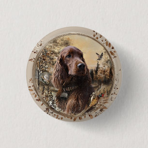 Chapa Redonda De 2,5 Cm Setter Irlandés