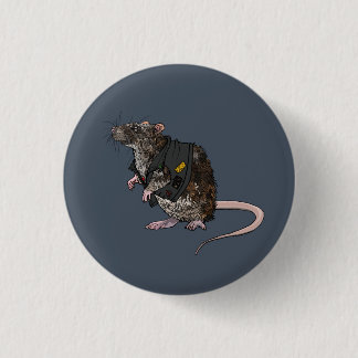 Chapa Redonda De 2,5 Cm Sewer Punk Rat