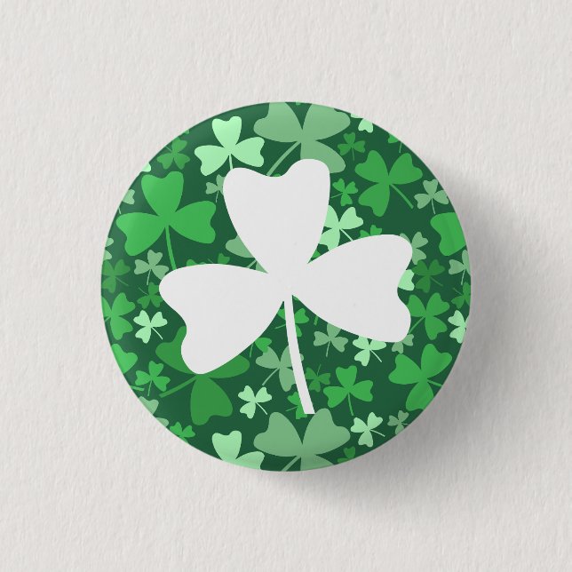 Chapa Redonda De 2,5 Cm Shamrock (Anverso)