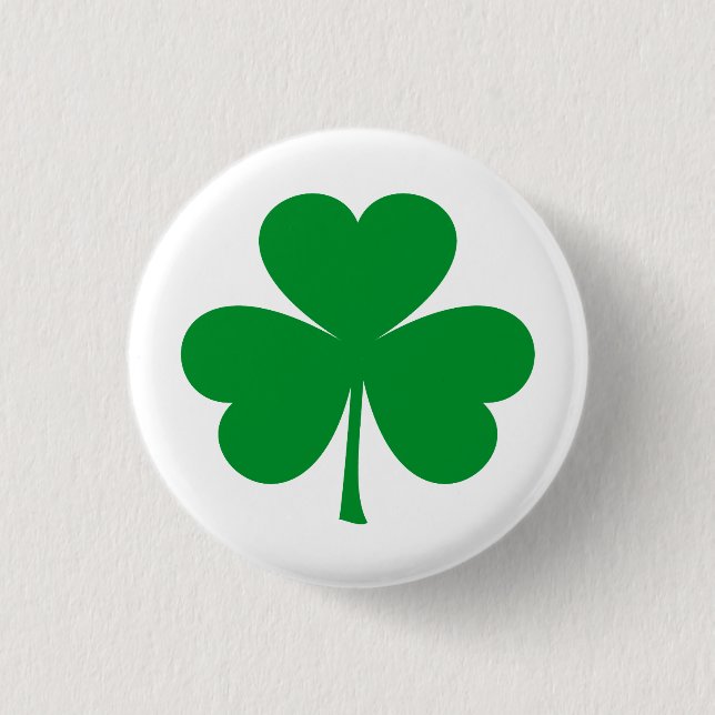 Chapa Redonda De 2,5 Cm Shamrock (Anverso)