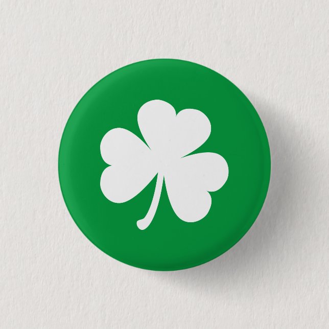 Chapa Redonda De 2,5 Cm Shamrock irlandés personalizable (Anverso)
