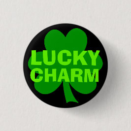 Chapa Redonda De 2,5 Cm Shamrock verde con encanto