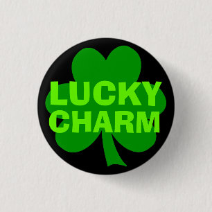 Chapa Redonda De 2,5 Cm Shamrock verde con encanto