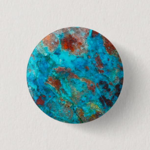 Chapa Redonda De 2,5 Cm Shattuckite azul
