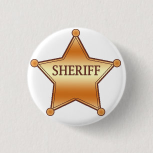 Chapa Redonda De 2,5 Cm Sheriff plaque