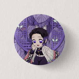 Chapa Redonda De 2,5 Cm Shinobu Kocho Chibi