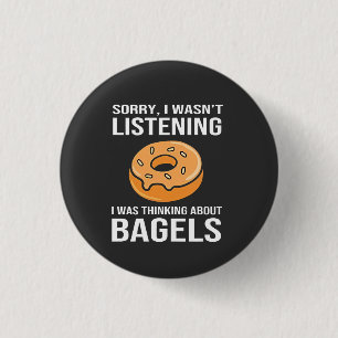 Chapa Redonda De 2,5 Cm Siento haber pensado en Bagels Jewish Hanukkah