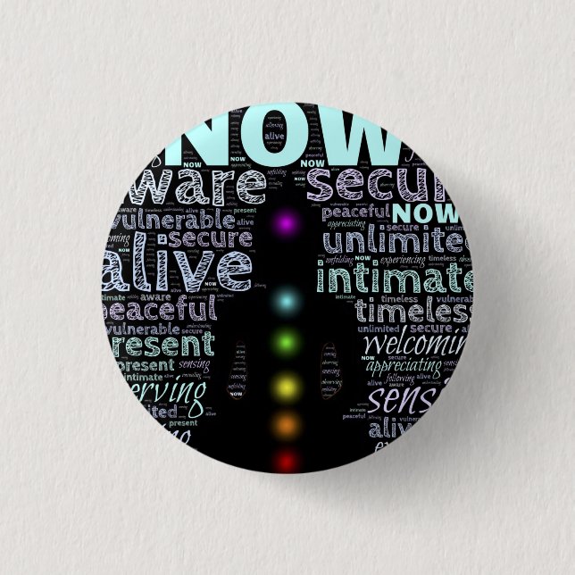 Chapa Redonda De 2,5 Cm Siete chakras (Anverso)