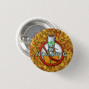 Chapa Redonda De 2,5 Cm signo de no fumar - personaje divertido del cigarr