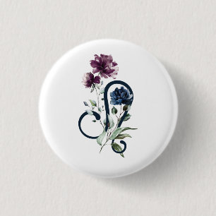 Chapa Redonda De 2,5 Cm Signo estrella Leo Zodiac