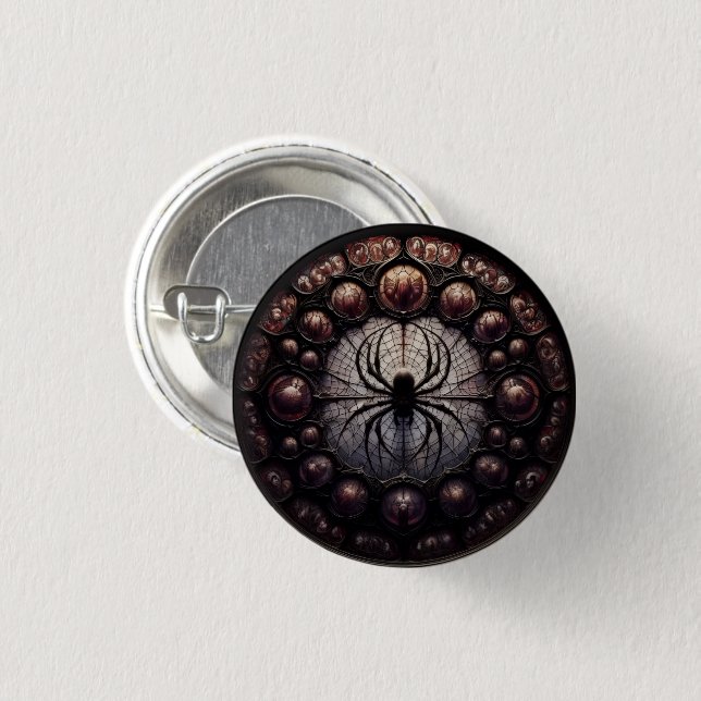 Chapa Redonda De 2,5 Cm Silk Spinner Button (Anverso y reverso)