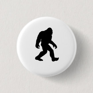 Chapa Redonda De 2,5 Cm Silueta de Bigfoot