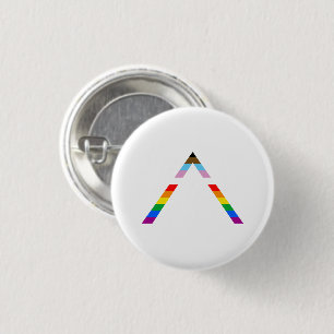 Chapa Redonda De 2,5 Cm Símbolo de aliado de personas LGBTQ POC