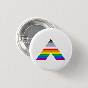Chapa Redonda De 2,5 Cm Símbolo de aliado LGBTQ POC