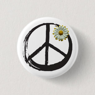 Chapa Redonda De 2,5 Cm Símbolo de paz amor hippie de los años 60 Rótul