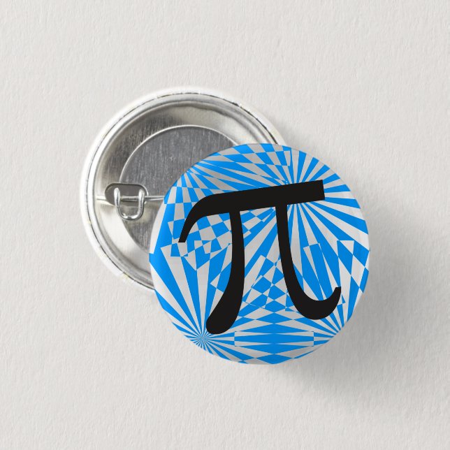 Chapa Redonda De 2,5 Cm Símbolo retro pi (Anverso y reverso)