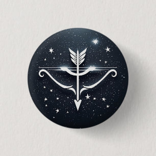 Chapa Redonda De 2,5 Cm Símbolo zodiacal Sagitario Místico