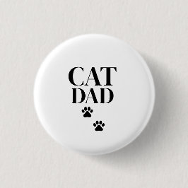 Chapa Redonda De 2,5 Cm Simple and Cute Cat Dad