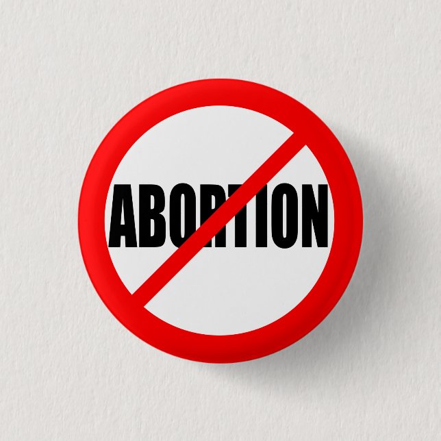 CHAPA REDONDA DE 2,5 CM "SIN ABORTO" (Anverso)