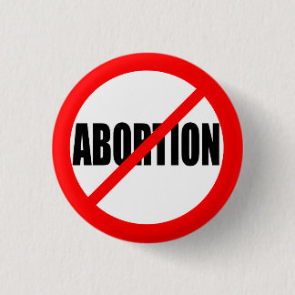 CHAPA REDONDA DE 2,5 CM "SIN ABORTO"