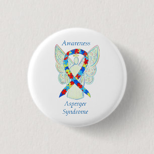 Chapa Redonda De 2,5 Cm Síndrome de Asperger Pins de la cinta de opciones 