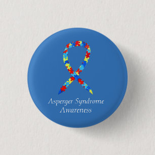Chapa Redonda De 2,5 Cm Síndrome de Asperger Pins de la cinta de Personali
